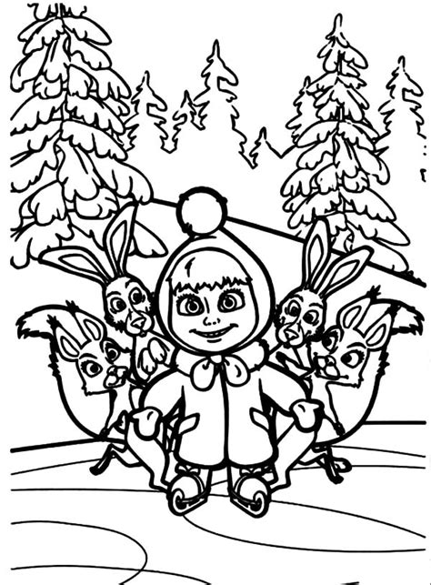 Masha And The Bear Coloring Book Coloring Pages