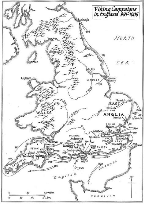 Maps Illustrating The Viking Invasions Of England