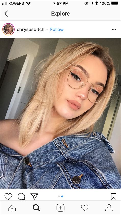 Glasses Blonde With Glasses Glasses Makeup Cute Girl