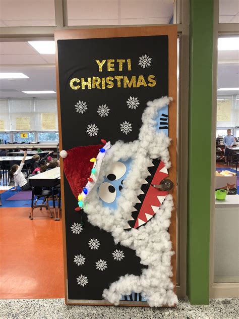 Maybe you would like to learn more about one of these? Yeti Christmas | Christmas classroom door, Door ...