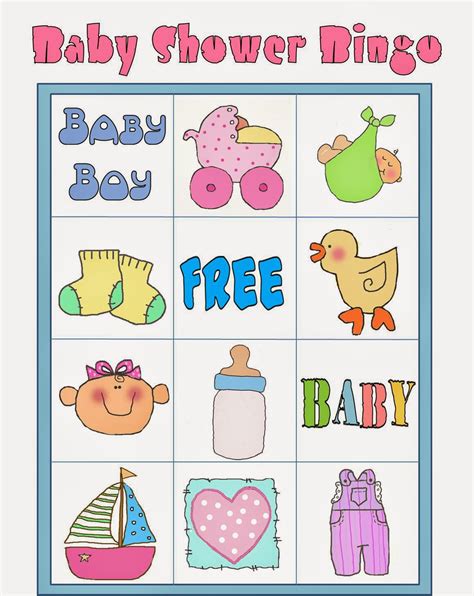 Free Printable Baby Shower Bingo In Colors Oh My Baby