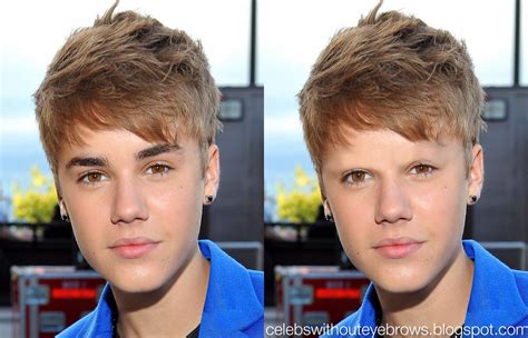 Celebs Without Eyebrows Justin Bieber