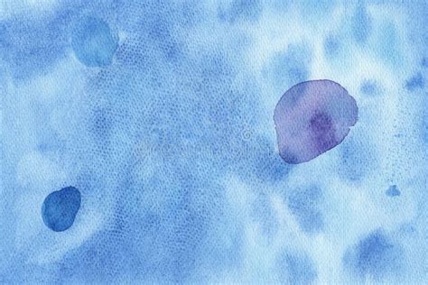 Blue Azure Turquoise Abstract Watercolor Background For Textures