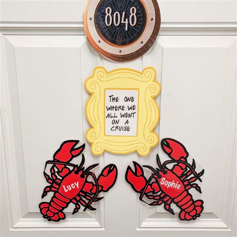 3 Piece Set Friends Sign And Personalized Lobsters Magnets For Etsy