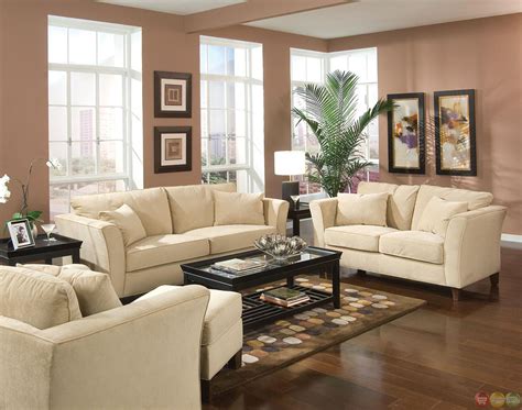 Park Place Velvet Upholstered Living Room Furniture Set