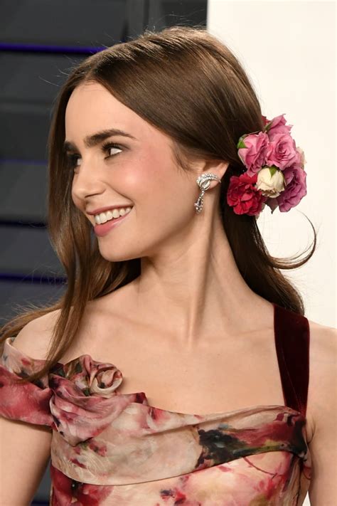 Blooming Beauty Lily Collins Best Red Carpet Beauty Looks Popsugar