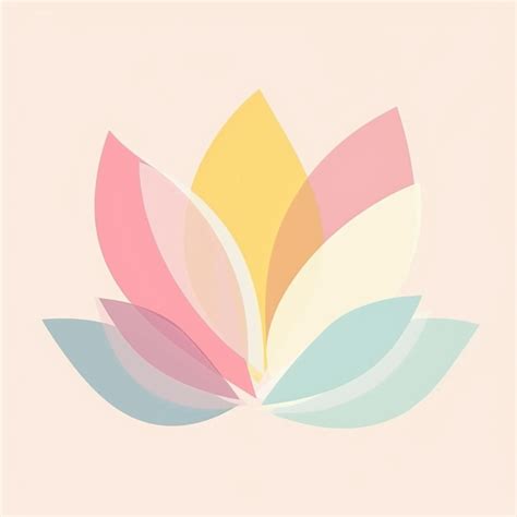 Beautiful Pastel Color Palette Vector Logo Premium Ai Generated Image