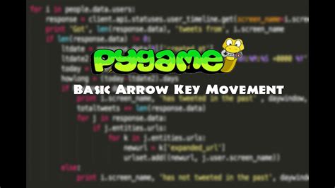 Pygame Tutorial 1 Basic Arrow Key Movement Youtube