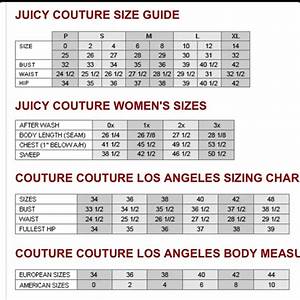  Couture Other Couture Size Chart Poshmark