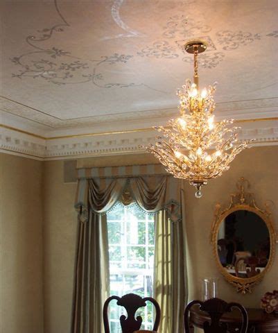 Ceiling paint features and considerations. stencil ceiling - same paint color - gloss finish (With ...