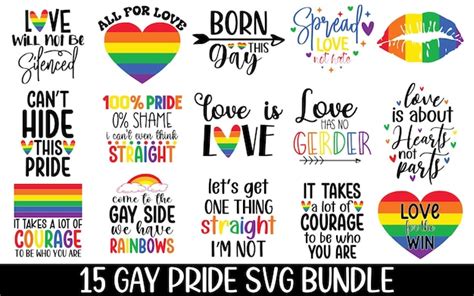 Premium Vector 15 Gay Pride Svg Bundle