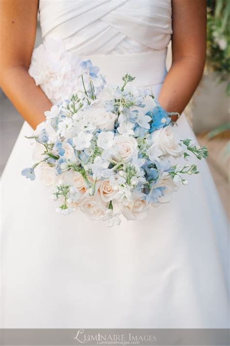 Chic french blue iris and delphinium wedding bouquet. Ivory and soft blue wedding bouquet | Bouquets | Pinterest ...