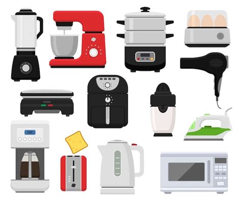 Premium Vector Household Appliances Vector Kitchen Homeappliance For