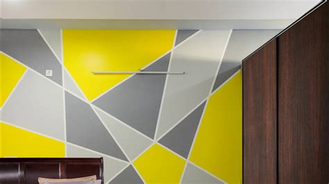 Painting Geometric Triangle Accent Wall Pattern Aapkapainter At