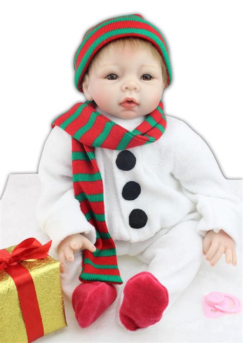 New 55cm Baby Doll Reborn Cute Christmas Snowman Silicone
