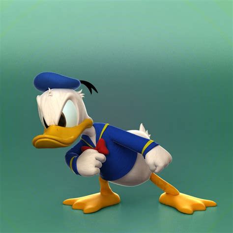 Donald Duck 3d Model In 2020 Donald Duck Donald Vintage Cartoon