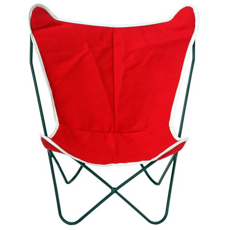 Kids Half Pint Butterfly Sling Chair Red Steele Canvas Basket Corp