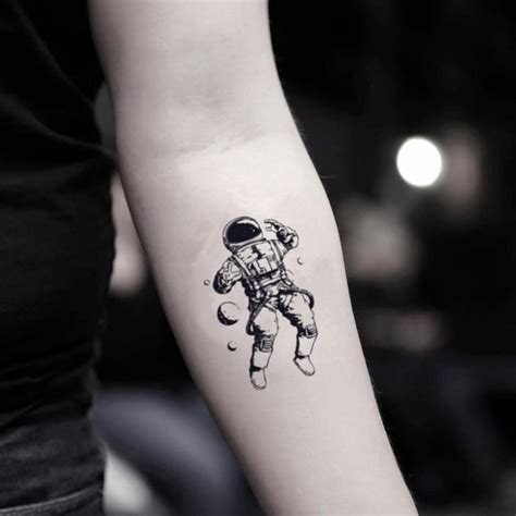 Small Astronaut Illustrative Tattoo Design Safe And Non Toxic
