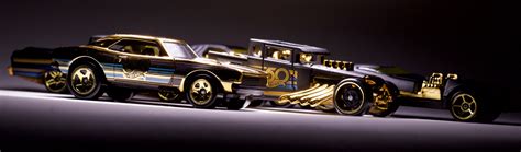 The Hot Wheels 50th Anniversary Black And Gold Collection Has Beautiful