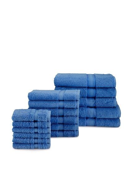 Home bath & towels bath towels & sets. Chortex Rhapsody Royale 17-Piece Towel Set, Slate Blue at ...