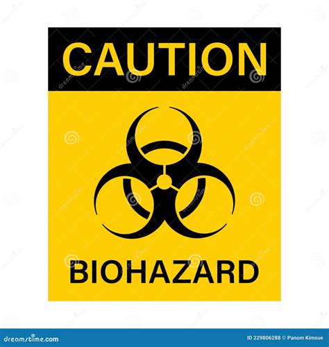 Caution Biohazard Sign Biological Threat Alert Symbol Vector For
