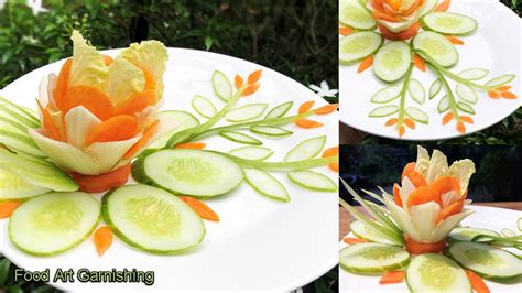 Creative Vegetable Carving Garnishes Food Art Garnishing Youtube