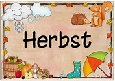 Ideenreise: Jahreszeitenplakat „Herbst“ - | Herbst im kindergarten ...