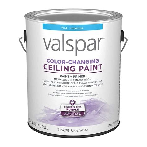 Valspar Ceiling Flat Ultra White Interior Paint 1 Gallon In The