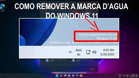 Como Remover Marca D Agua Do Windows Youtube