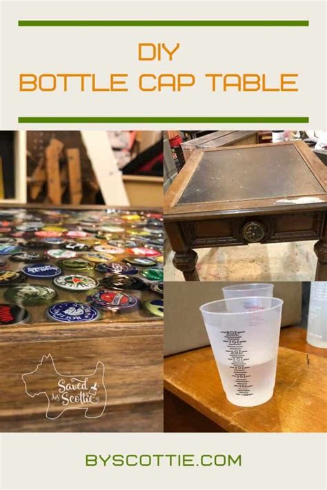 Diy Bottle Cap Table With Epoxy Resin Saved By Scottie