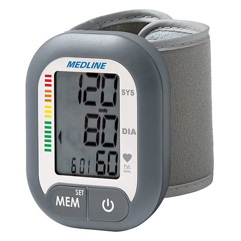 Medline Digital Wrist Blood Pressure Monitor Bp Cuff With