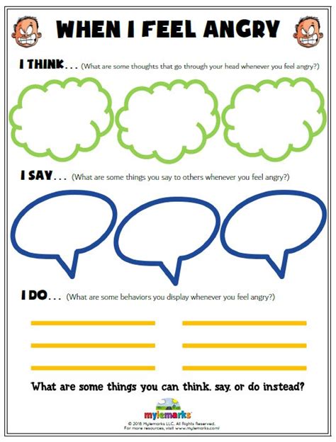 Anger Worksheets For Kids And Teens In 2022 Anger Worksheets Therapy