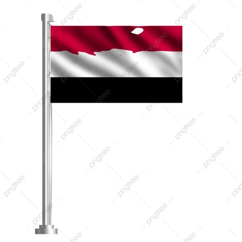 Yemen Flag Png Image Expanded Yemen Flag Three Dimensional Flag Flying Flag National Flag