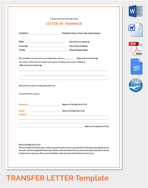 Free 9 Sample Transfer Letter Templates In Pdf Ms Word Pages