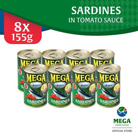 Mega Sardines In Tomato Sauce 155g By 8s Shopee Philippines