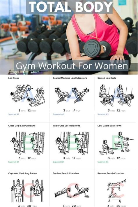 Total Body Gym Workouts For Women Best Gym Workout Beginners Gym