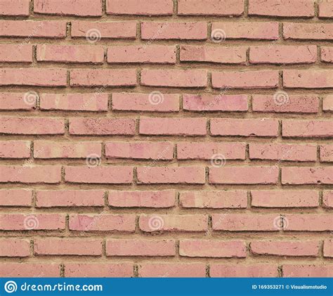 Red Stone Background Square Brick Wall Texture Grunge With