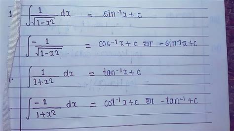 Integral Formula Class 12 Youtube