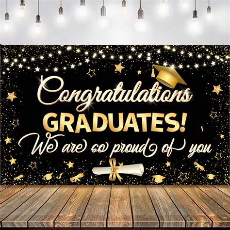 Buy Congratulations Graduates Banner 72x44 Inch We Are So Proud Of