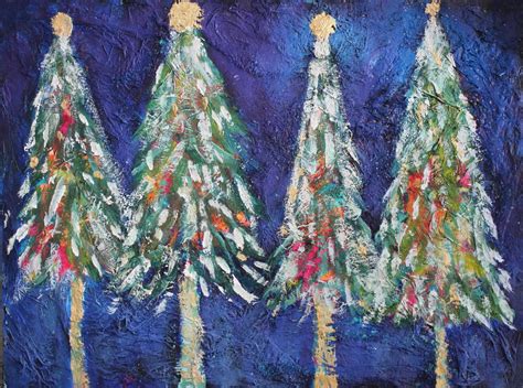 Amy Whitehouse Paintings Christmas Trees Contemporary Holiday Art By