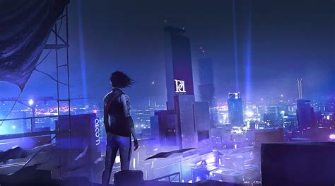 Artwork City At Night Mirrors Edge Catalyst Dice Cook And Becker