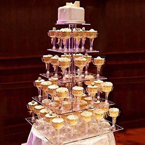 Cake Stand Fillable Acrylic Cake Stand Cake Seperator In 2022 Acrylic Cake Stands Tiered Cakes