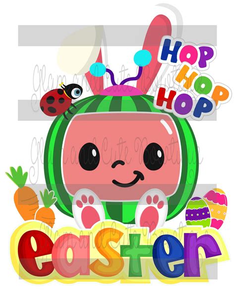 Cocomelon Easter Bunny Sublimation Design PNG Image | Etsy Denmark