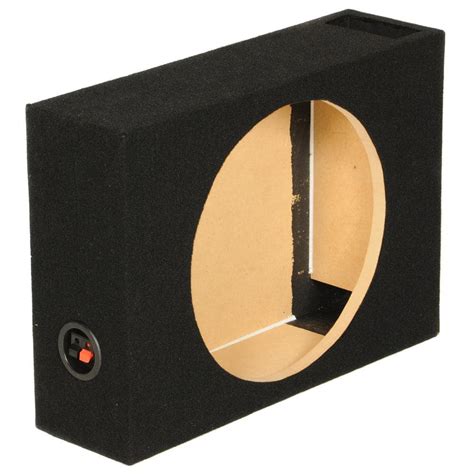 Q Power Single 10 In Vented Shallow Subwoofer Sub Box Enclosure