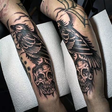 Viking Raven Skull Tattoo Tattoo Design