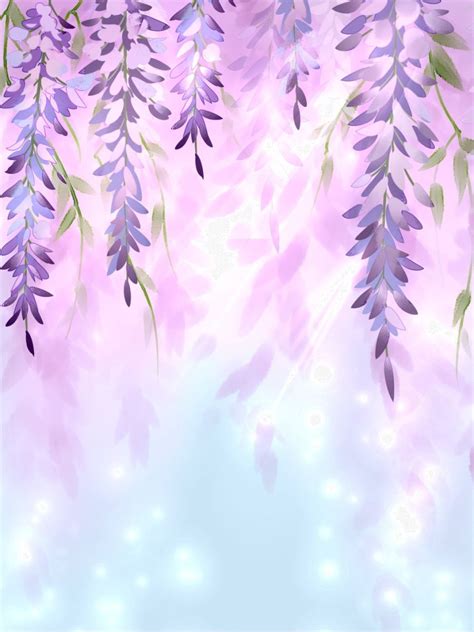Purple Watercolor Literary Flowers Background Artofit