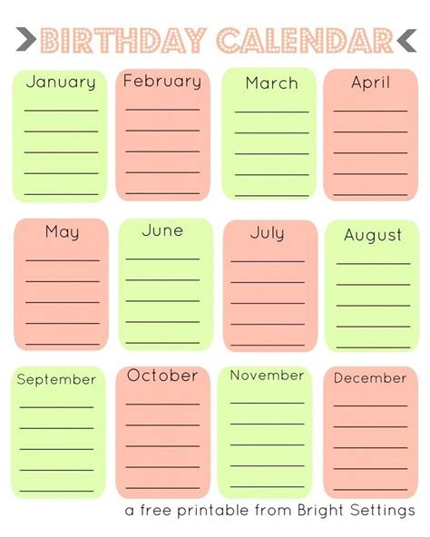 How To Fillable Birthday Calendar Template Excel Get Your Calendar