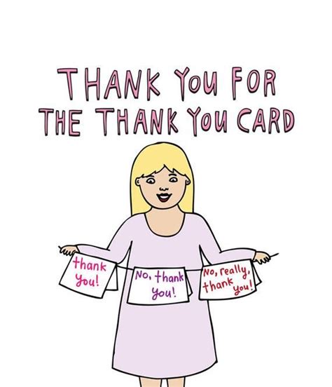 Thank You Card Thank You For The Thank You Card Etsy Cards Thank