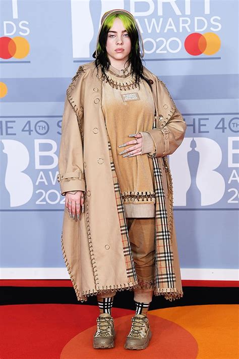 Billie eilish just teased her upcoming single my future, out july 30. Billie Eilish Steals The Show In Burberry At The 2020 BRIT ...