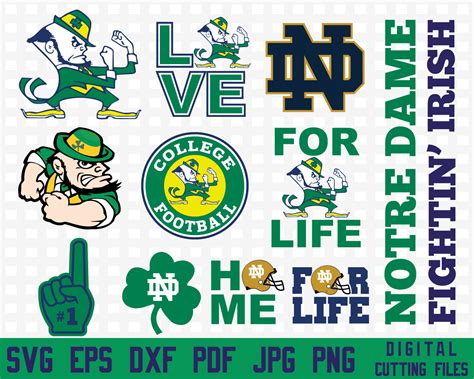 Notre Dame Fighting Irish Svg Jpeg Dxf Eps Png Files Svg Etsy